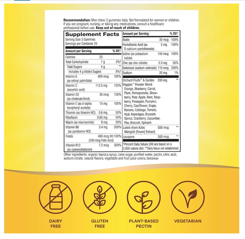 Nature's Way Alive Premium Men's 50+ Gummy Multivitamin