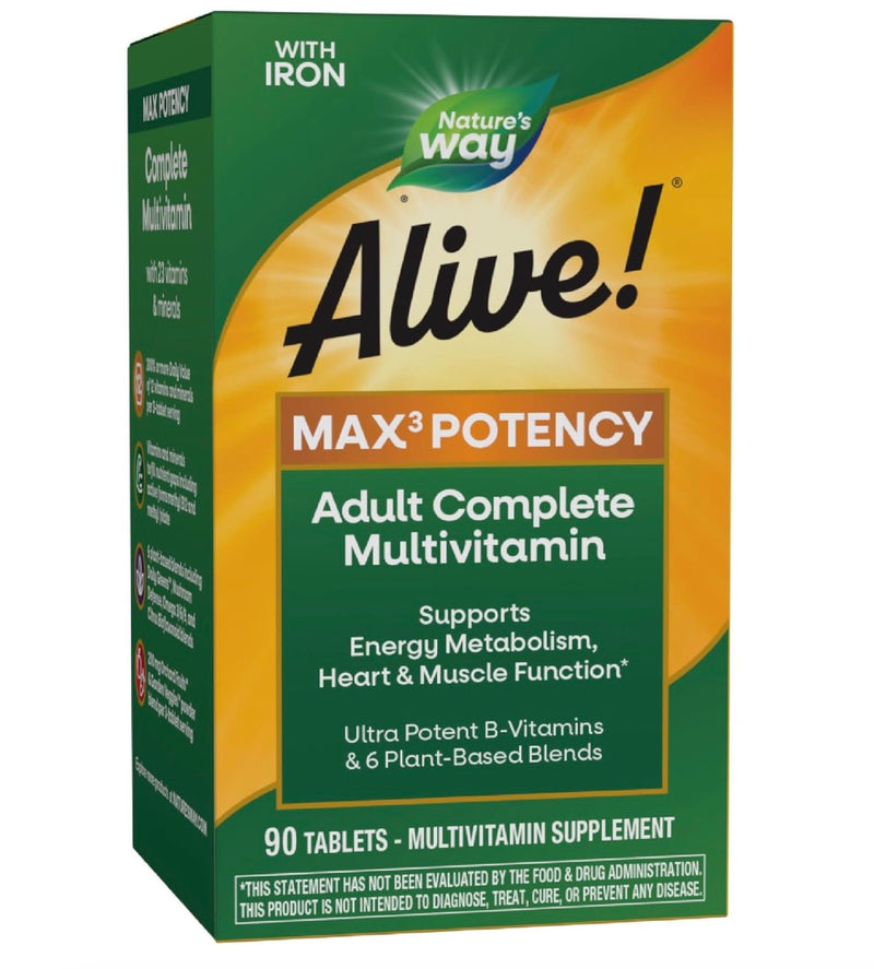 Nature's Way Alive Max3 Potency Multivitamin 90 Tablets
