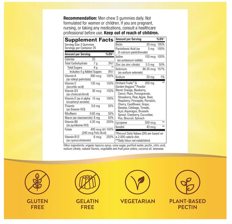 Nature's Way Alive Premium Menivitamin de goma masculina