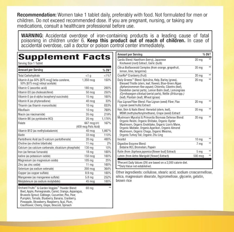 Nature's Way Alive Once Daily Women's Ultra Potency Multivitamin 60 Tablets