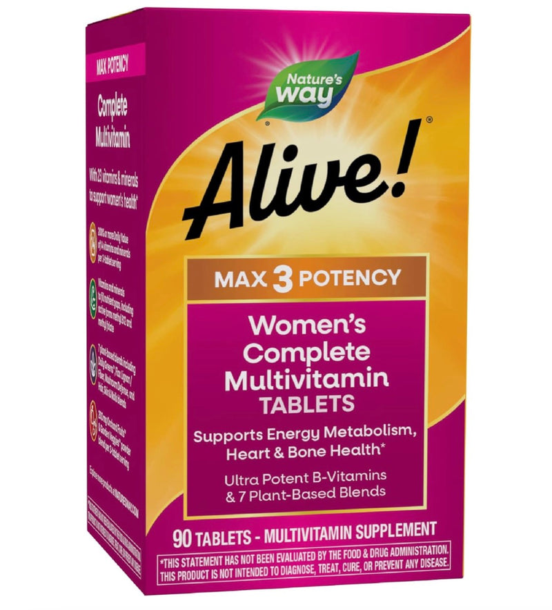 Nature's Way Alive Max3 Potency Women's Multivitamin 90 Tablets