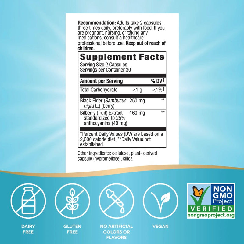 Cápsulas de arándano en la naturaleza