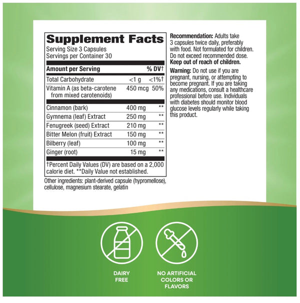 Cápsulas del gerente de azúcar en la sangre de la naturaleza
