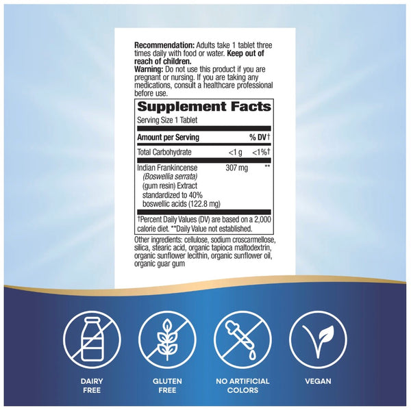 Nature's Way Boswellia 300 mg per Serving Size, 60 Tablets