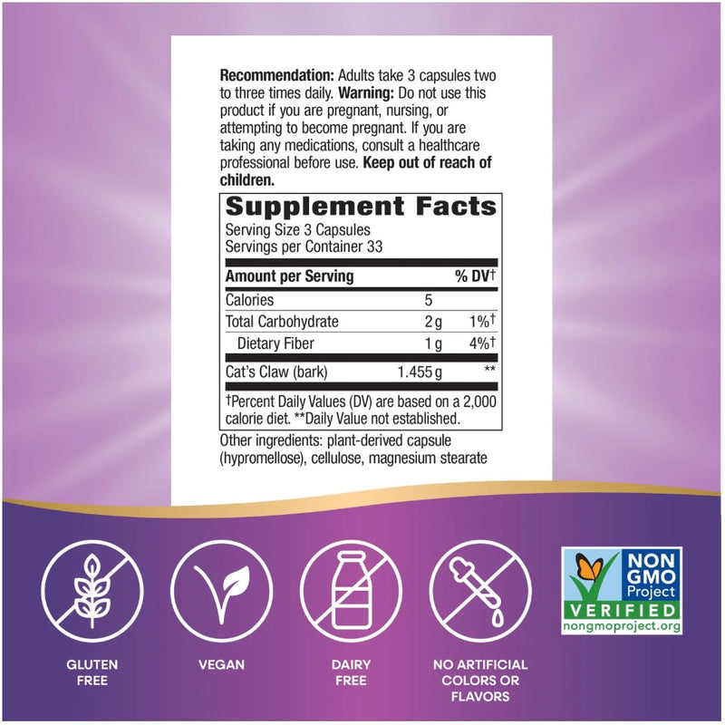 Nature's Way Cats Claw Bark 485 mg