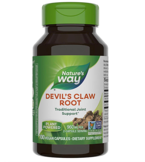 Nature's Way Devil's Claw Secondary Root 960 mg per Serving Size, 100 Vegan Capsules