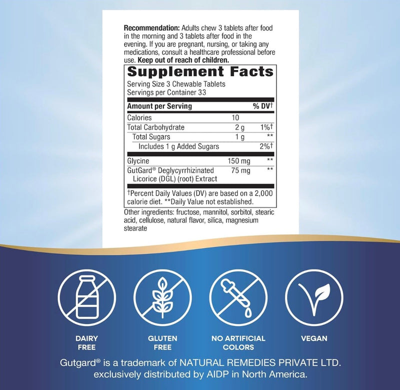 Nature's Way DGL 100 Chewable Tablets