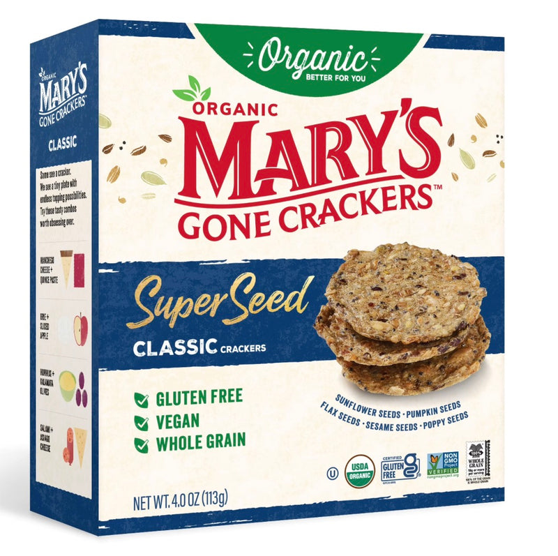 Mary's Gone Crackers Gluten Free Super Seed Classic - 4oz