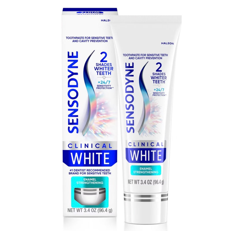 Sensodyne Clinical White Toothpaste 3.4 Oz, Mint Flavor