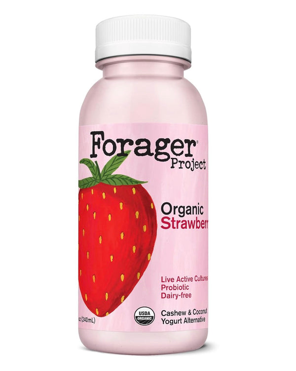 Forager Project, Organic Dairy-Free Strawberry Probiotic Cashewmilk Yogurt, 8 oz