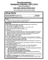 S2 Racepinephrine Inhalation Solution 12458900 Pack of 30