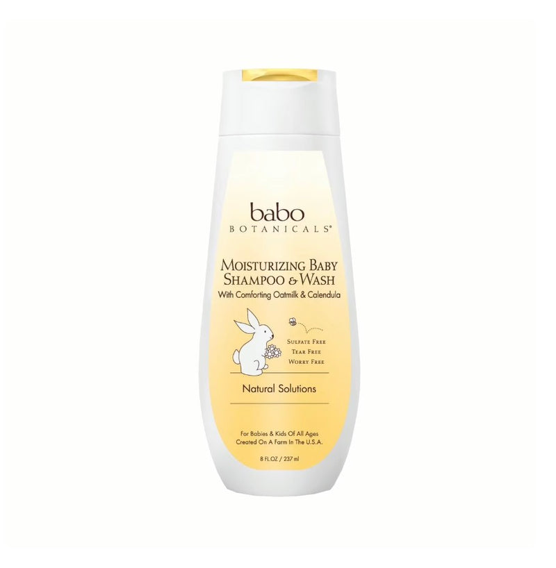 Babo Botanicals Moisturizing Baby Shampoo & Wash 8 oz