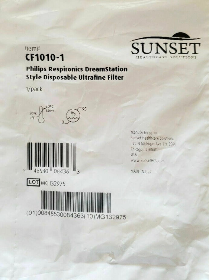 Philips Respironics DreamStation Style Disposable Filters CF1010 1 Pack