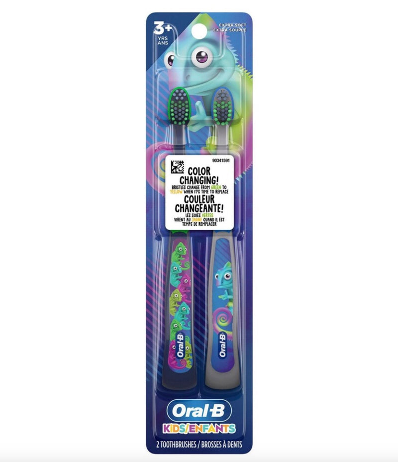 Oral-B, Toothbrush, Extra Soft, 3+ Years,Assorted Pixar Characters, 2 Toothbrushes