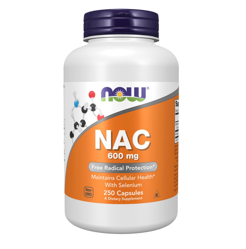 Now Nac-Acetyl Cysteine 600mg 250 Vegetable Capsules