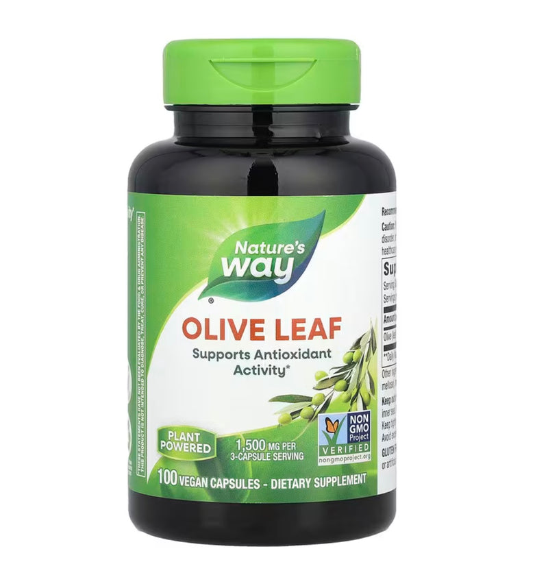 Nature's Way Olive Leaf 1500 mg Cápsulas veganas