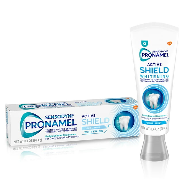 Sensodyne Pronamel Active Shield Whitening Enamel Toothpaste Cool Mint 3.4 Oz