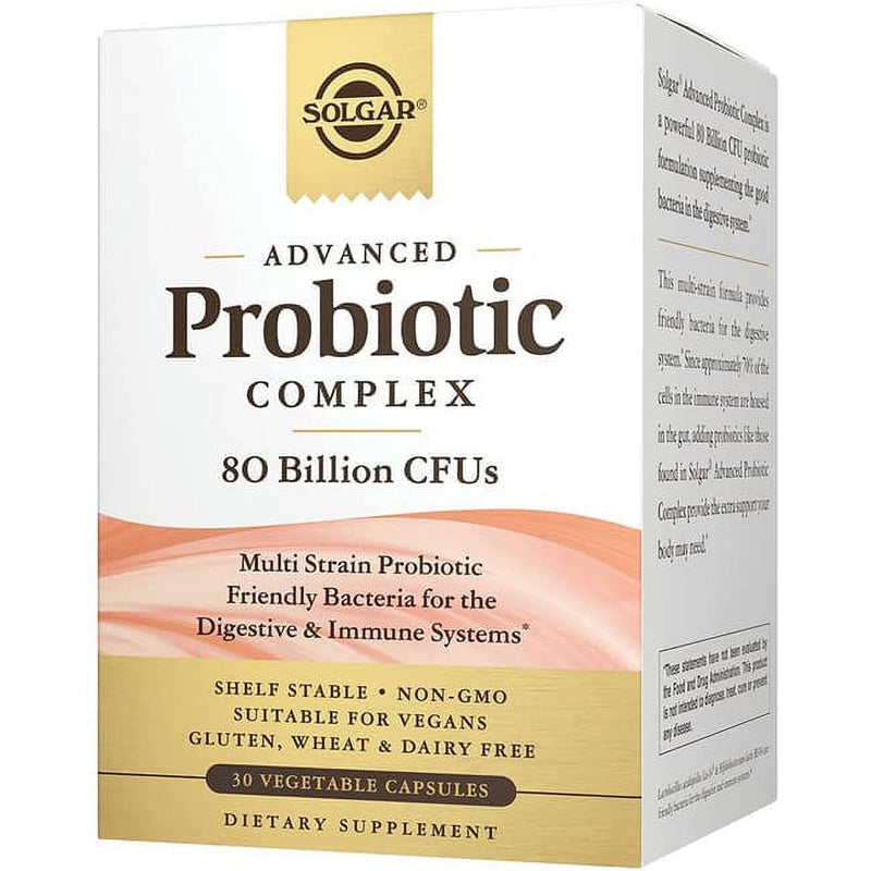 Solgar Advanced Probiotic Complex 80 Billion CFU 30 Vegetable Capsules