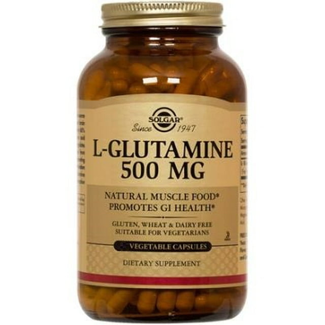 Solgar L-Glutamine 500 mg Vegetable Capsules 100ct
