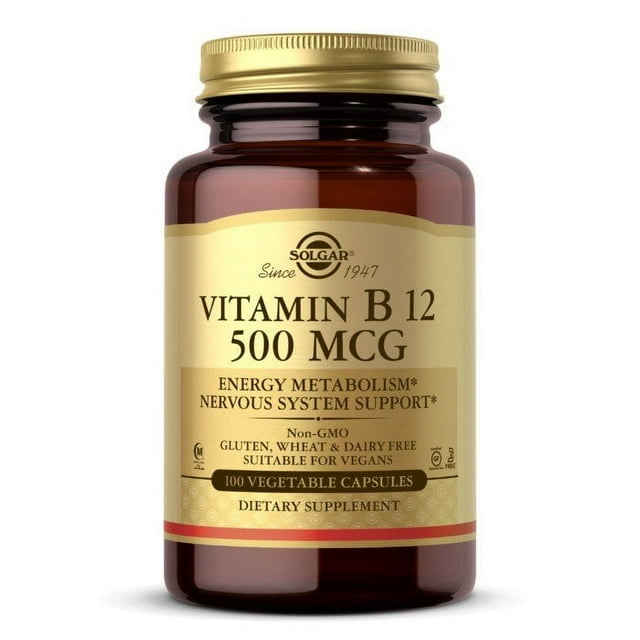 Solgar Vitamin B12 Vegetable Capsules 500mcg 100ct