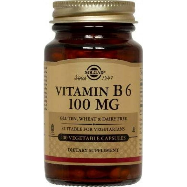 Solgar Vitamin B6 100mg Vegetable Capsules 100ct