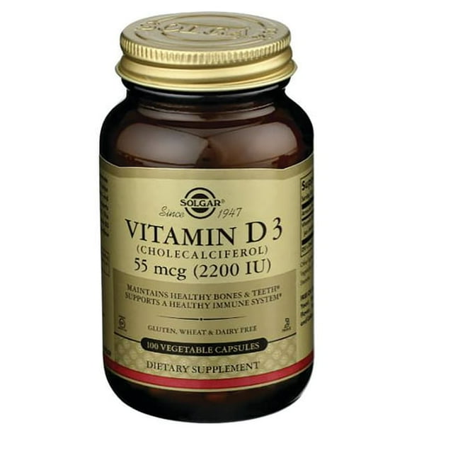 Solgar Vitamin D3 2200IU Vegetable Capsules 100ct