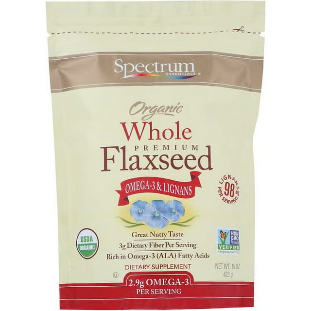 Spectrum Organics Whole Flaxseed 15oz
