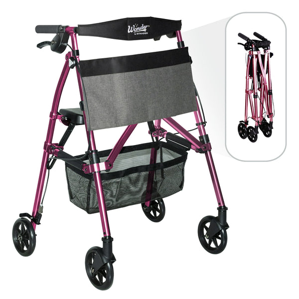 Stander Wonder Rollator Plus Ez Fold N Go Rollator Legal Rose