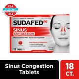 Sudafed Pe Sinus Congestion 10mg Tablets 18ct