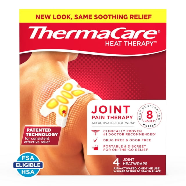 Thermacare Joint Pain Therapy Heat Wraps 4ct