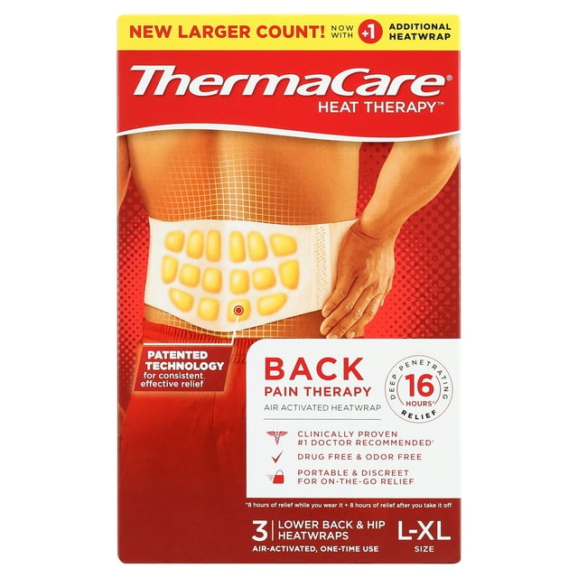Thermacare Heatwraps Lower Back & Hip S-M 3 Patches