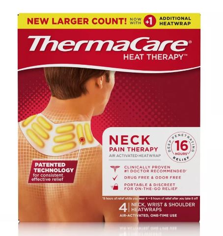 Thermacare Heatwraps Neck Wrist & Shoulders Patches 16 hrs 4ct