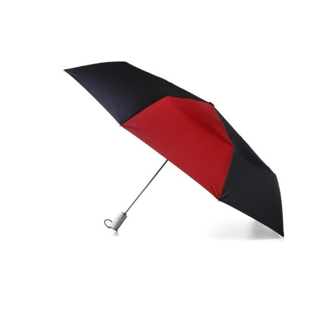 Totes Umbrella Mini Black & Red 8412