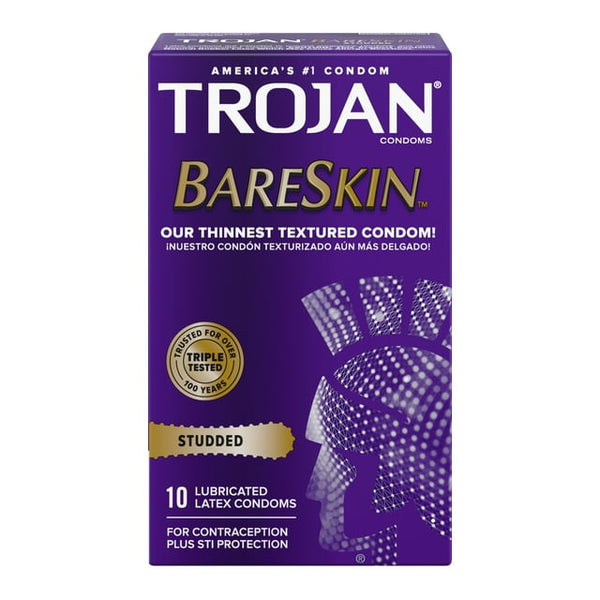 Trojan Bareskin Studded Condoms 10ct