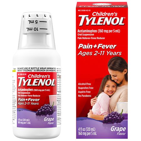 Tylenol Children's Cold & Cough Medicine, Grape, 4 Fl Oz