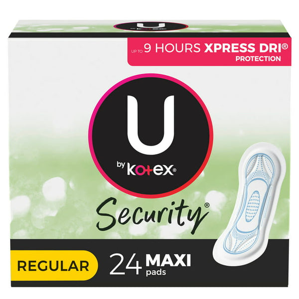Kotex maxi almohadillas regulares 24ct
