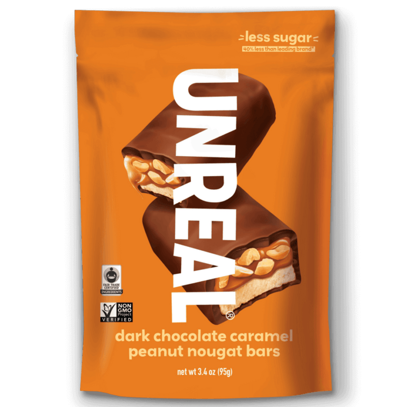 Barras de caramelo de chocolate negro unreal 3.4oz
