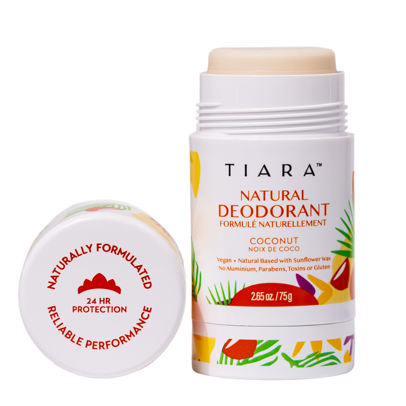 TIARA Natural Deodorant,Aluminium and Gluten Free deodorant Coconut natural scent