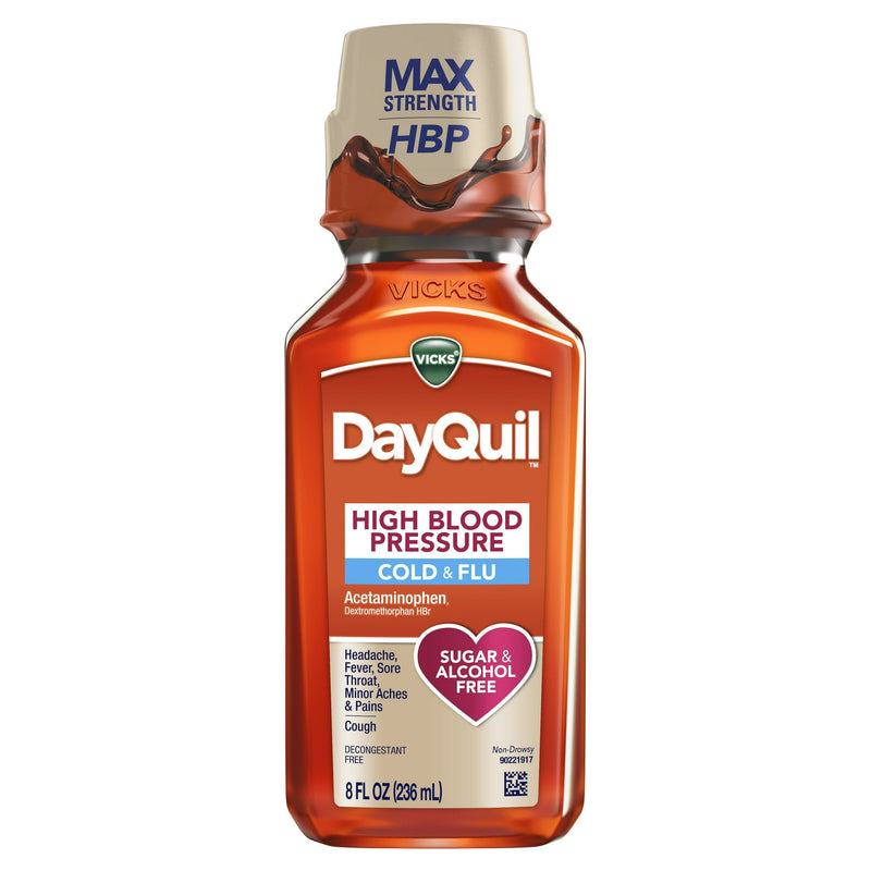 Vicks Dayquil High Blood Pressure Cold Flu 8oz
