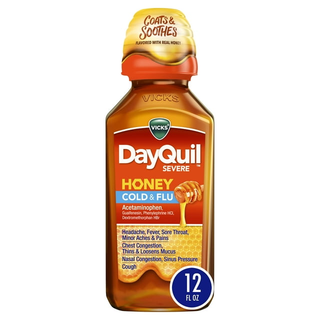 Vicks Dayquil Severe Cold & Flu Honey 12oz