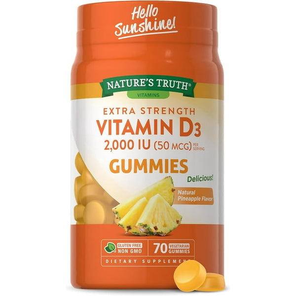 Nature's Truth Extra Strength Vitamin D3 Gummies 70ct