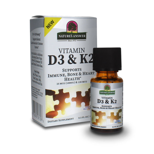 Nature's Answer Vitamin D3 & K2 0.5oz