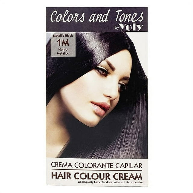 Yoly Hair Colour Cream Metallic Black 1M
