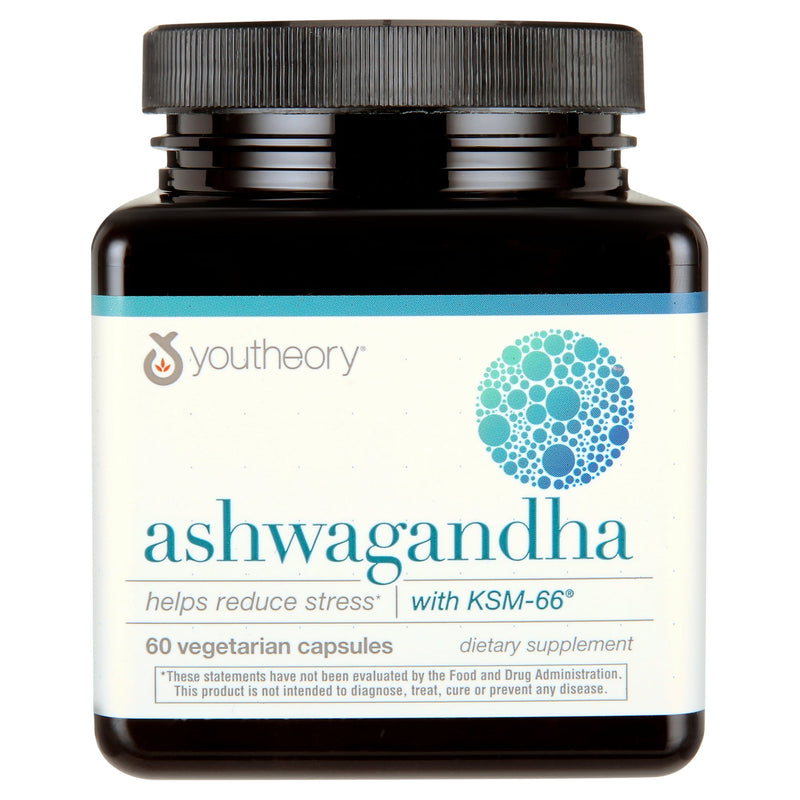 Youtheory Ashwagandha 1000mg Vegetable Capsules 60ct