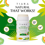 TIARA Natural Deodorant,Aluminium and Gluten Free deodorant Melon and Cucumber natural scent