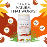 TIARA Natural Deodorant,Aluminium and Gluten Free deodorant Coconut natural scent