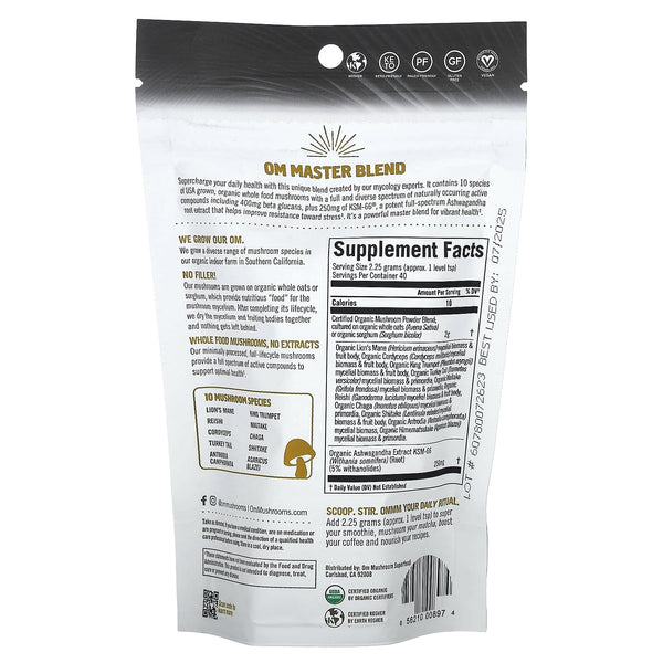 Om Mushroom Master Blend Powder 3.17oz