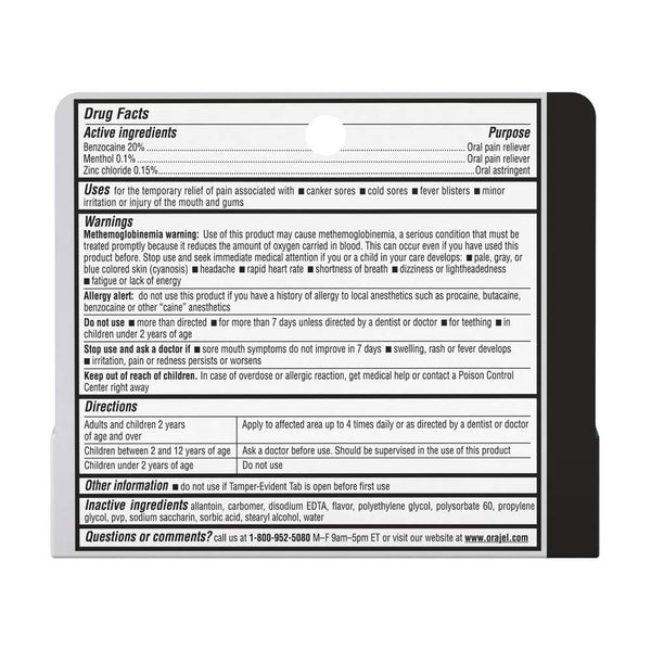 Orajel 3X Medicated All Mouth Sores 0.18oz