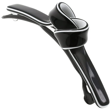 Camila Paris CP3358 French Hair Barrette Clip for Girls  Handmade  Black/White  Metal-Free Closure Strong Hold Grip Hair Clips for Women  No Slip Durable Styling Girls Hair Accessories  Made in France