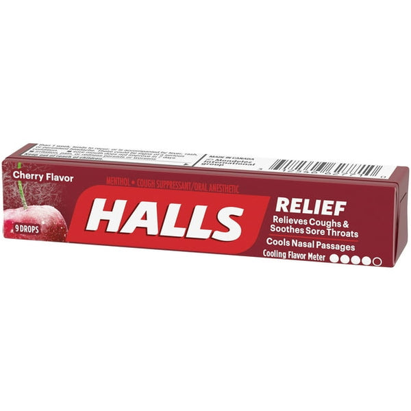 Halls Mentho Lyptus Drops Cherry 9ct